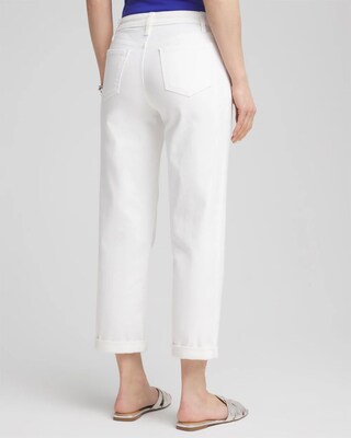No Stain Boyfriend Cropped Jeans click to view larger image.