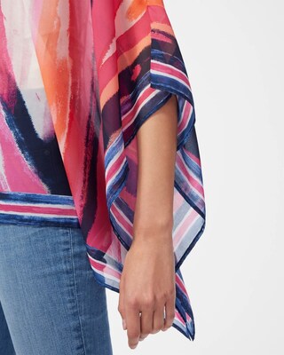 Border Stripe Poncho