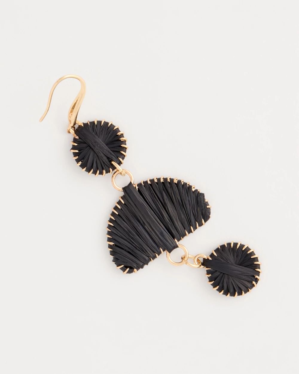 Tiered Raffia Drop Earrings click to view larger image.