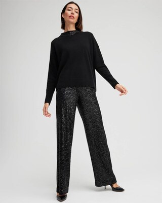 Black Label Cashmere Sequin Sweater