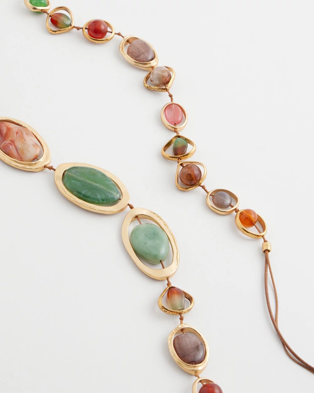 Long Multi-Stone Necklace