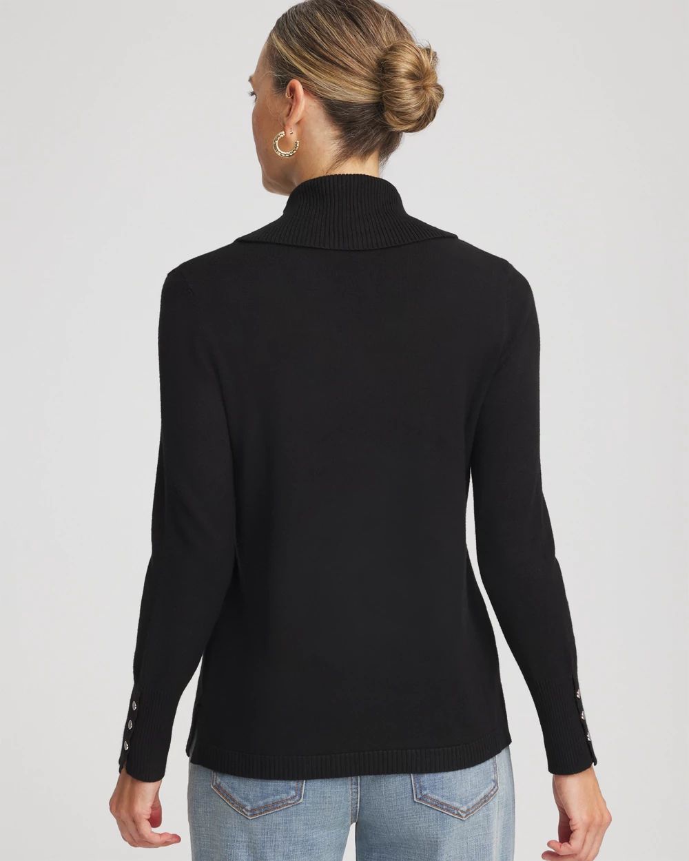 Cowlneck Long-Sleeved Sweater click to view larger image.