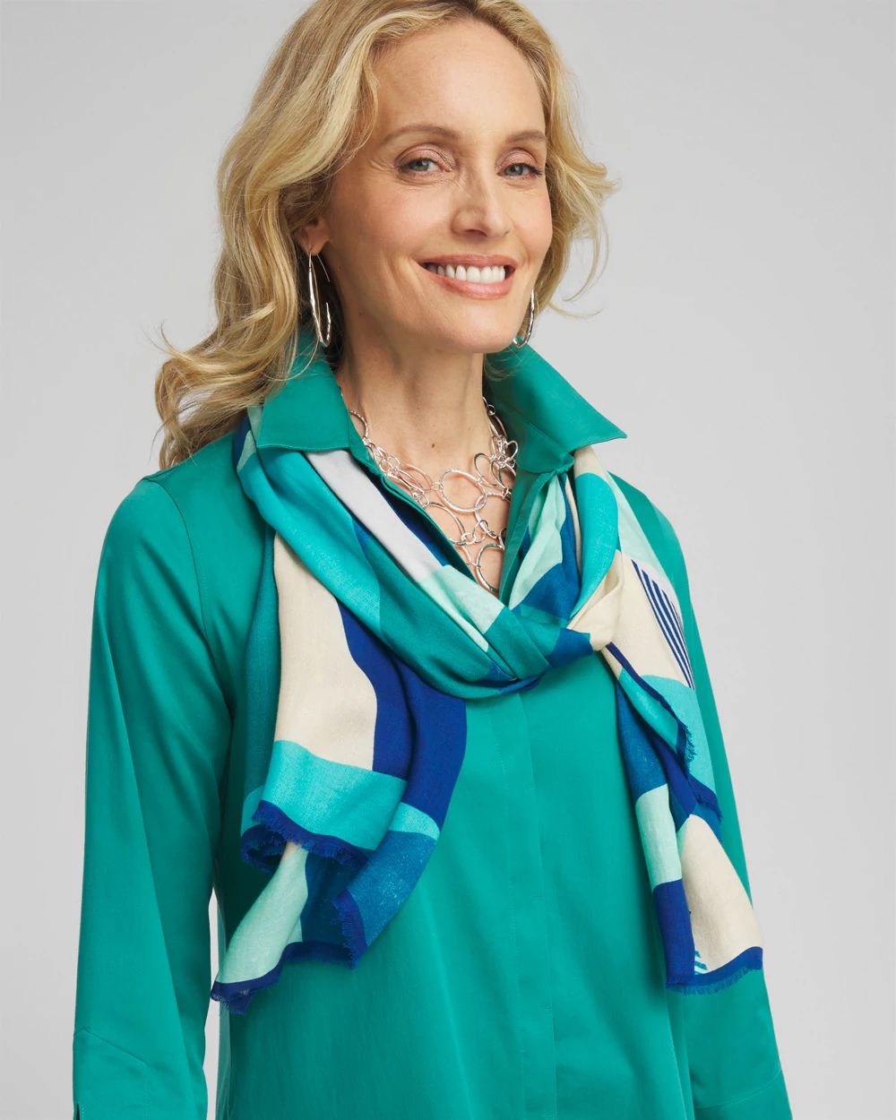 Geo Print Oblong Scarf
