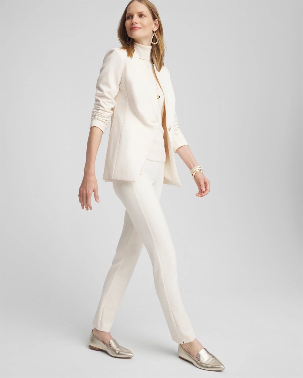 Juliet Ponte Trim Detail Ankle Pants