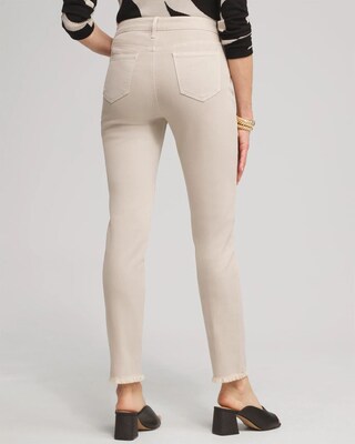 Girlfriend Fray Hem Ankle Jeans click to view larger image.
