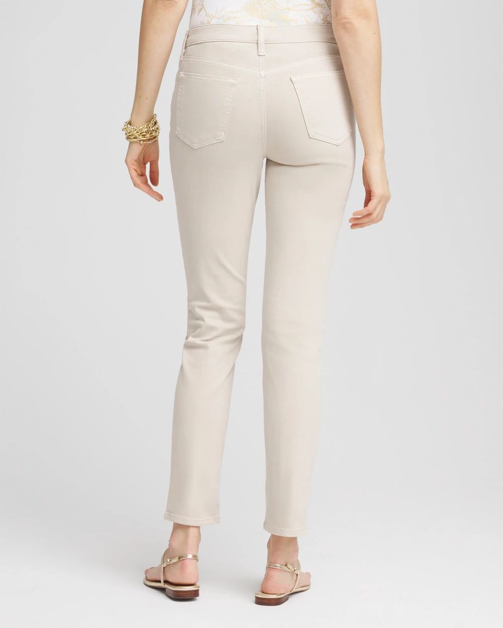 So Slimming Girlfriend Ankle Jeans click to view larger image.