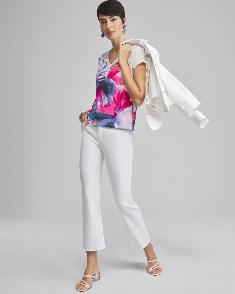 Floral V-neck Perfect Tee