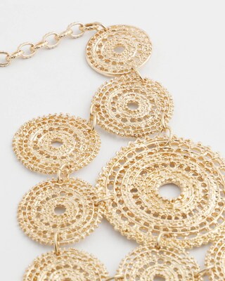 Gold-Tone Lace Bib Statement Necklace click to view larger image.