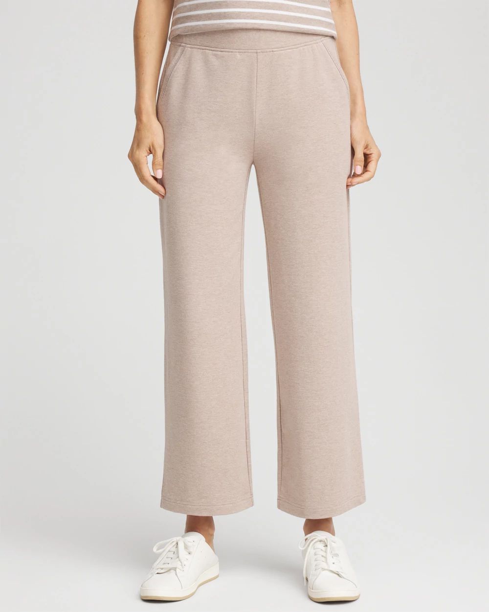 Zenergy® French Terry Wide-Leg Cropped Pants
