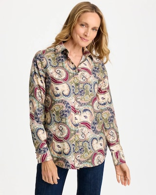 Paisley No Iron™ Stretch Shirt