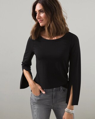 Ponte Split Sleeve Top