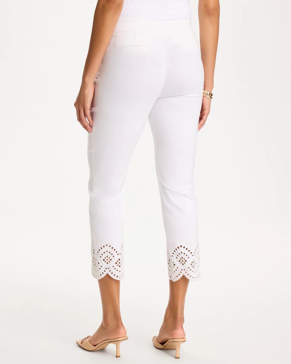 Petite Brigitte™ Slim Scalloped Ankle Pants