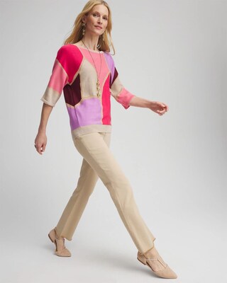 Girlfriend Fray Hem Kick Flare Jeans click to view larger image.