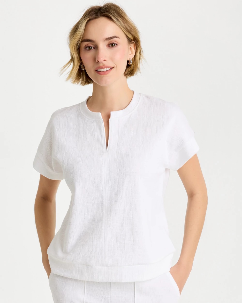 Zenergy® Crosshatch Knit Top, photo 1 of 5