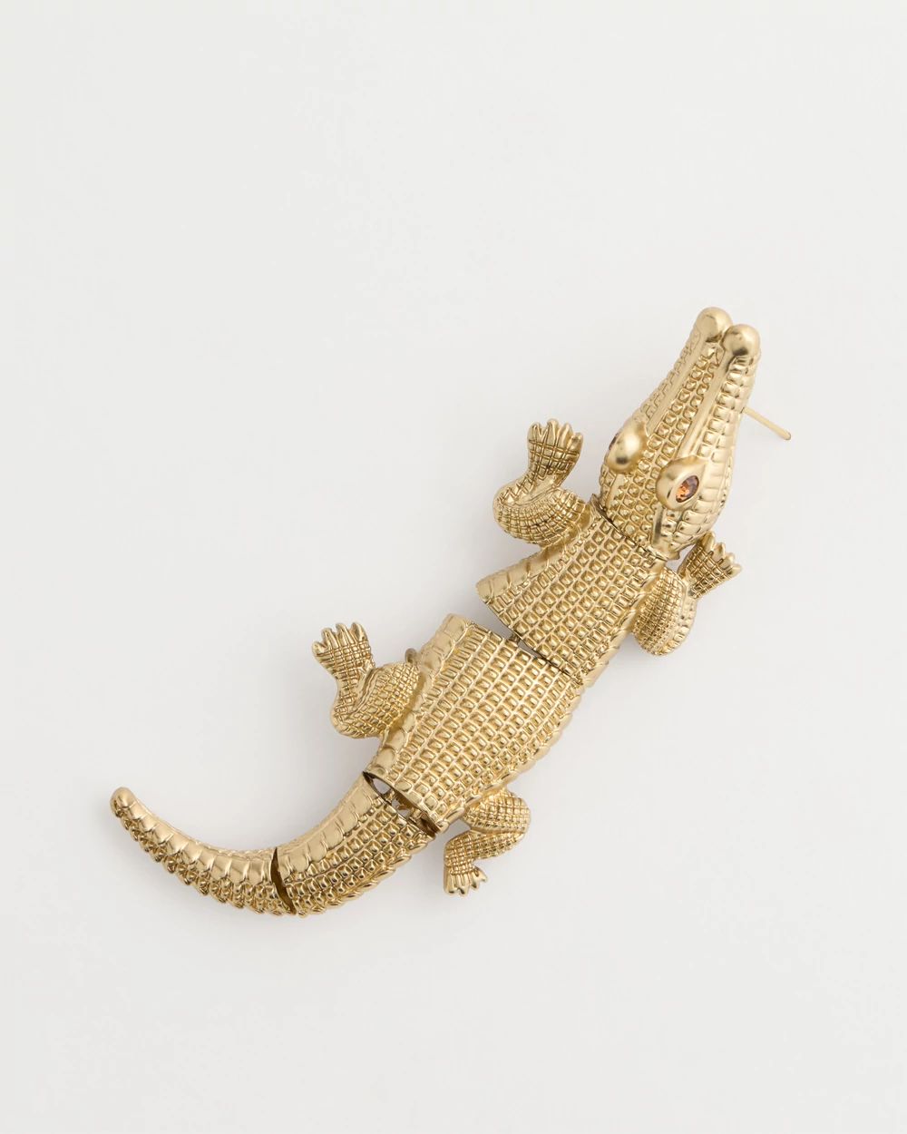 Goldtone Crocodile Brooch click to view larger image.