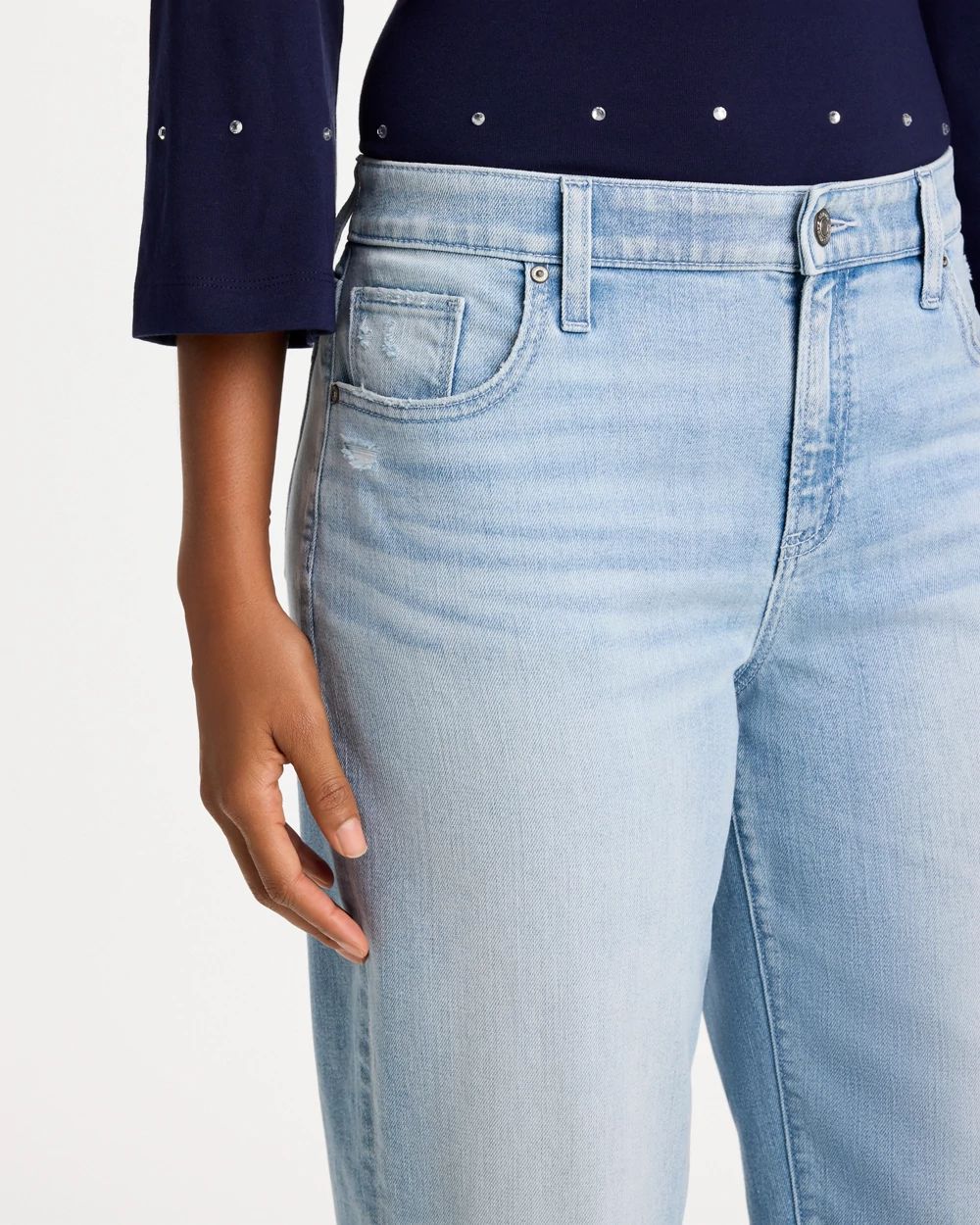 Relaxed Boyfriend Rolled Hem Jean click to view larger image.