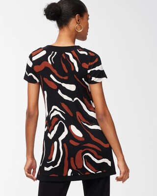 Travelers Abstract Print Tunic