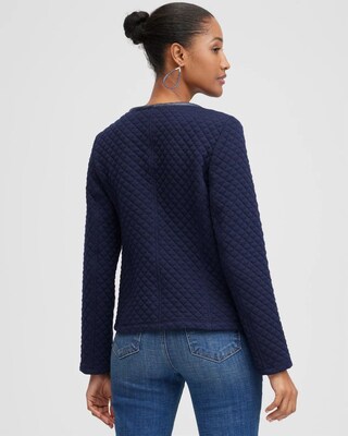 Knit Jacquard Moto Jacket