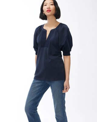Smocked Puff Sleeve Tee