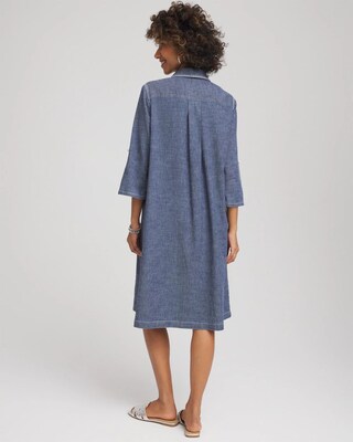Hemp-Denim Short Dress click to view larger image.