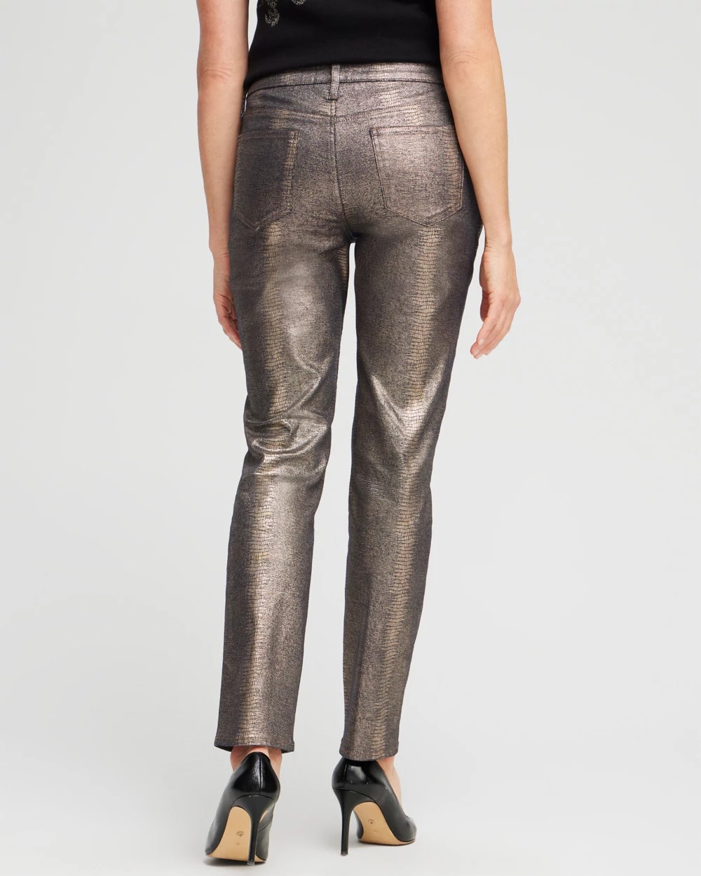 Girlfriend Coated Ankle Jeans