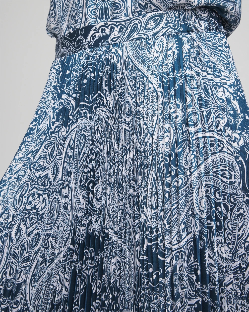 Faux Silk Tile Print Midi Skirt