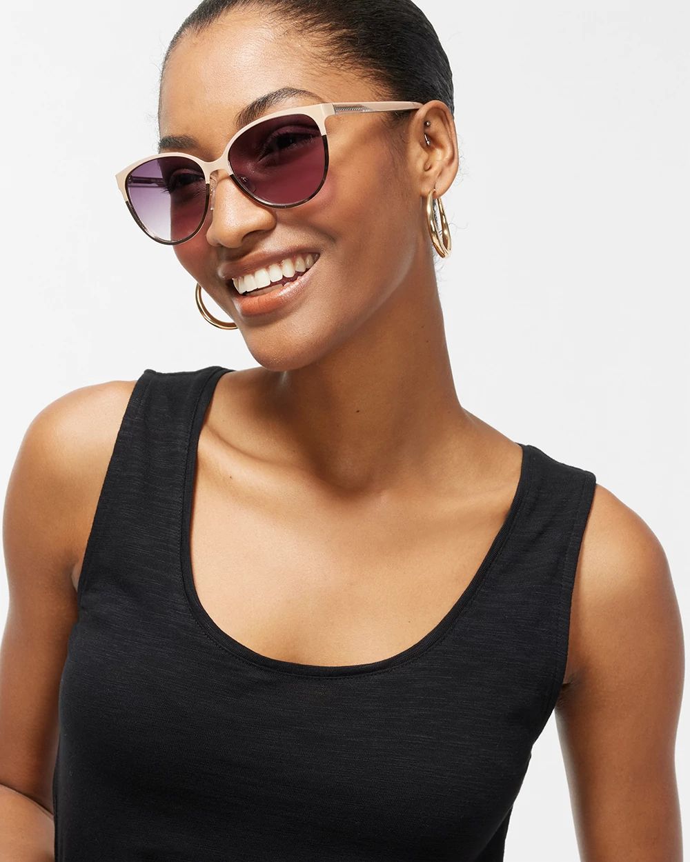 Nude Cateye Sunglasses
