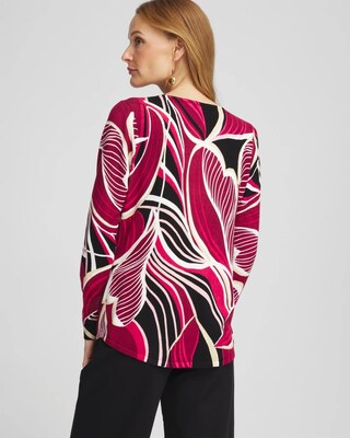 Leaf V-Neck Pullover Sweater click to view larger image.