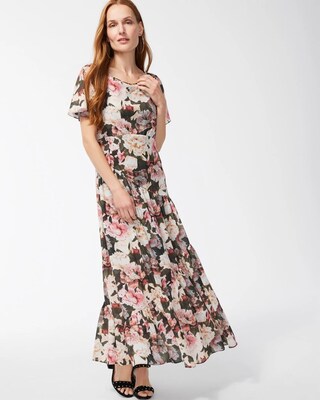 Black Label Tiered Midi Dress