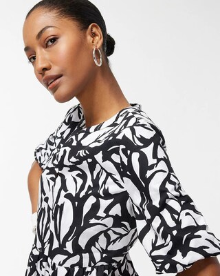 Black and White Poplin Dress