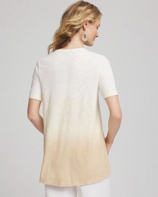 Ombré Short Sleeve Forward-Seam Tee click to view larger image.