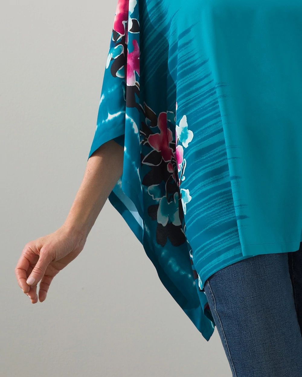 Floral Woven Poncho