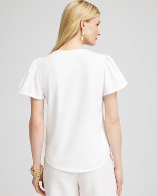 Embellished Flutter Sleeve Tee click to view larger image.