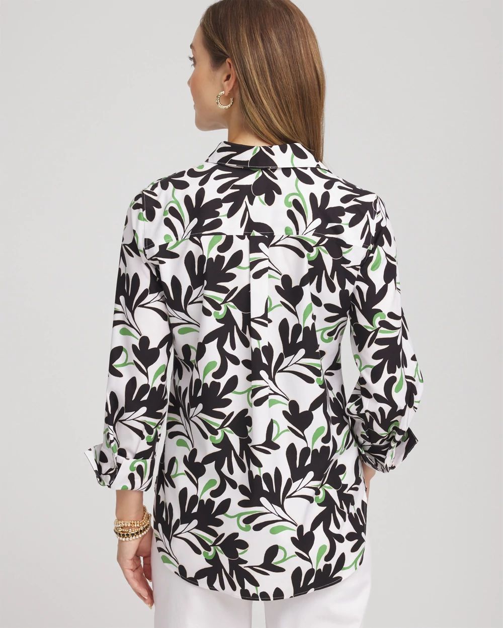 No Iron™ Abstract Floral Shirt