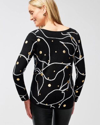 Foiled Dots Pullover Sweater