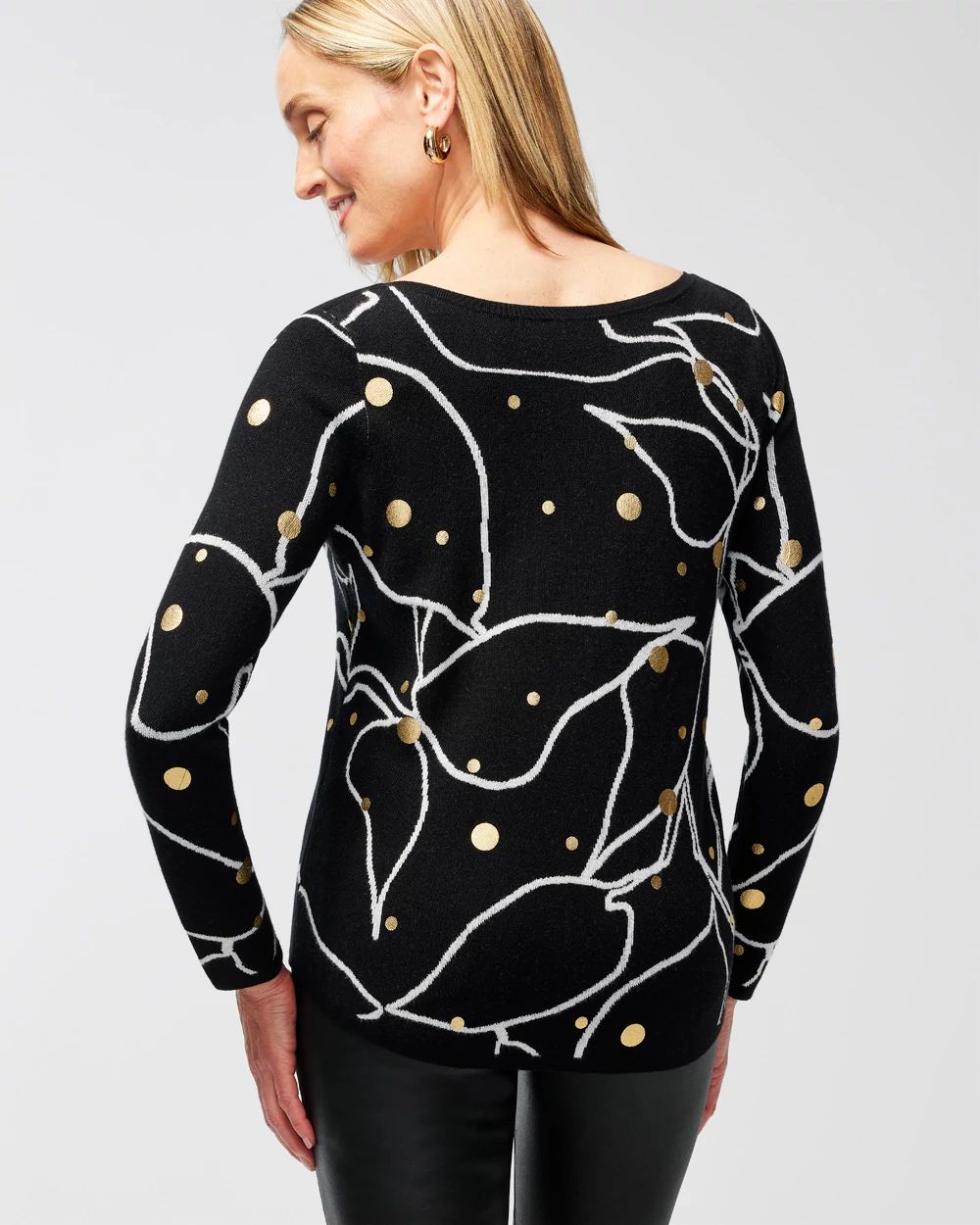 Foiled Dots Pullover Sweater