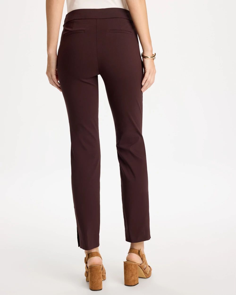 Brigitte™ Slim Button Hem Pants click to view larger image.