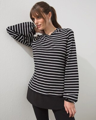 Zenergy Knit-Woven Mix Tunic