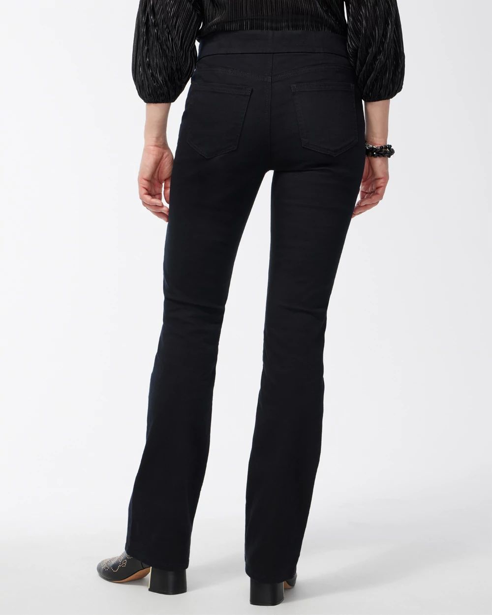 Black Pull-on Bootcut Jeggings