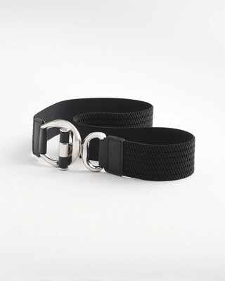 Silver Tone Toggle Stretch Belt