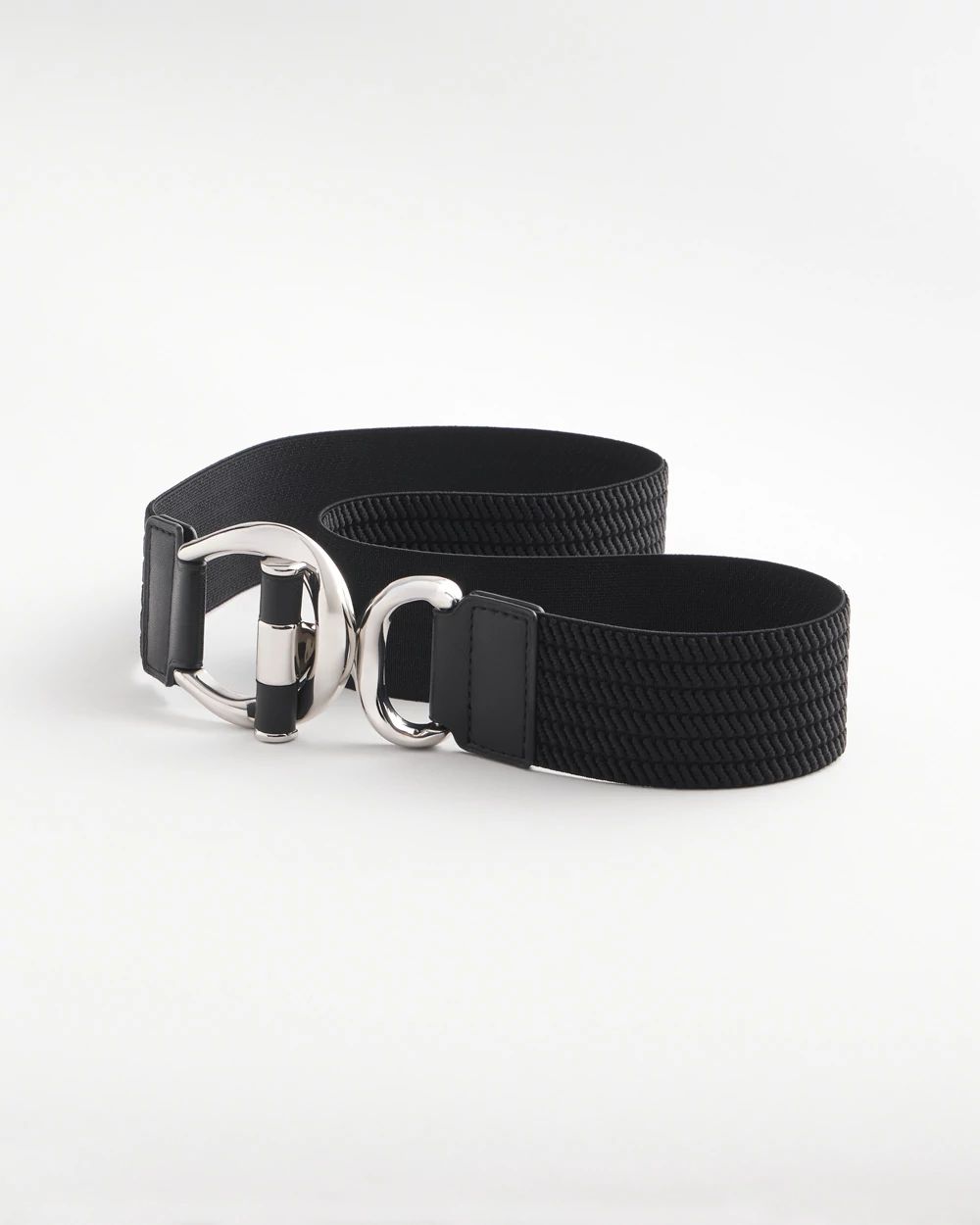 Silver Tone Toggle Stretch Belt