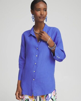 No Iron™ Linen 3/4 Sleeve Shirt