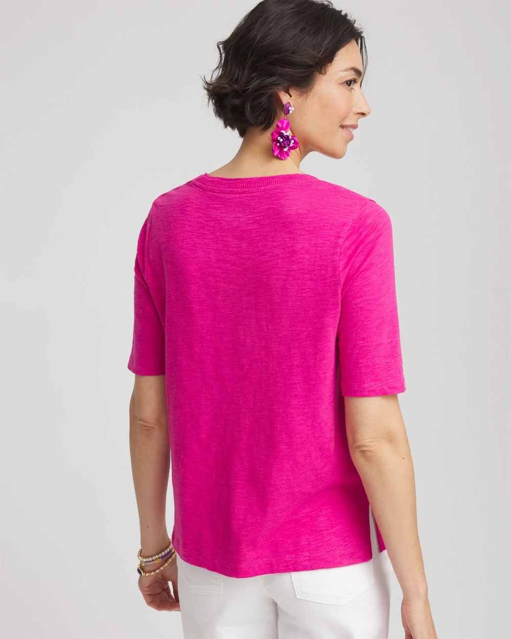 Slub Elbow-Sleeve Tee