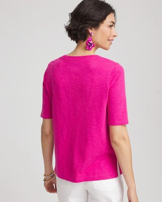 Slub Elbow-Sleeve Tee click to view larger image.