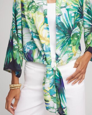 Tropical Tie-Front Kimono click to view larger image.