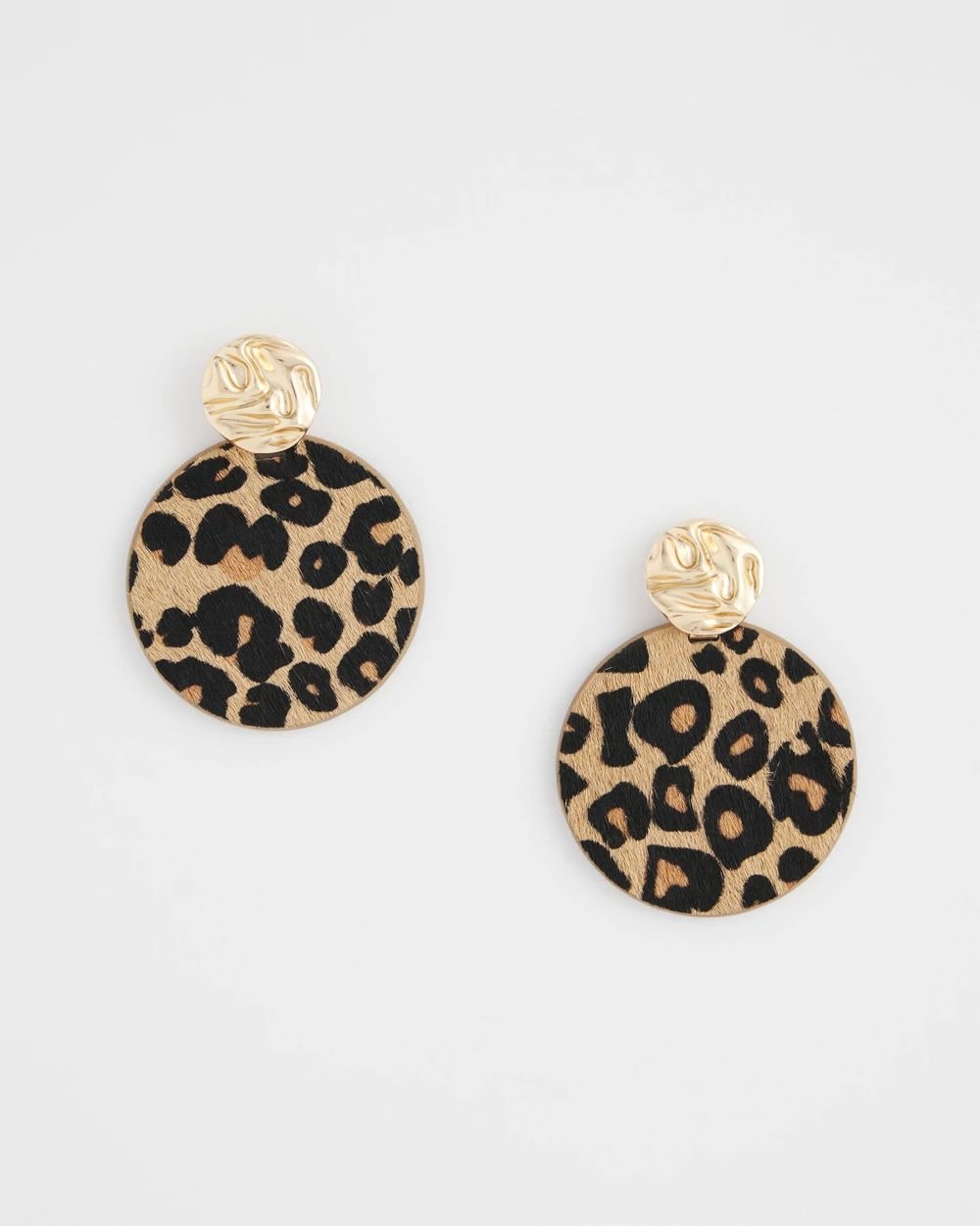 Round Haircalf Earrings click to view larger image.