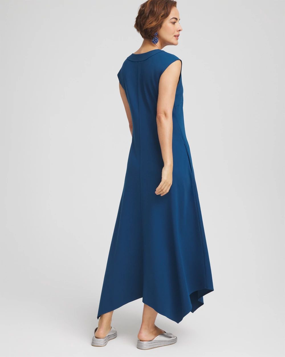 Trapunto Placket Midi Dress