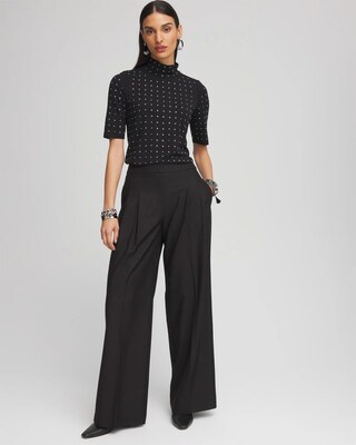 Touch of Cool™ Studded Mock-Neck Tee