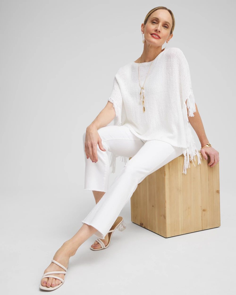 Fringe Knit Poncho