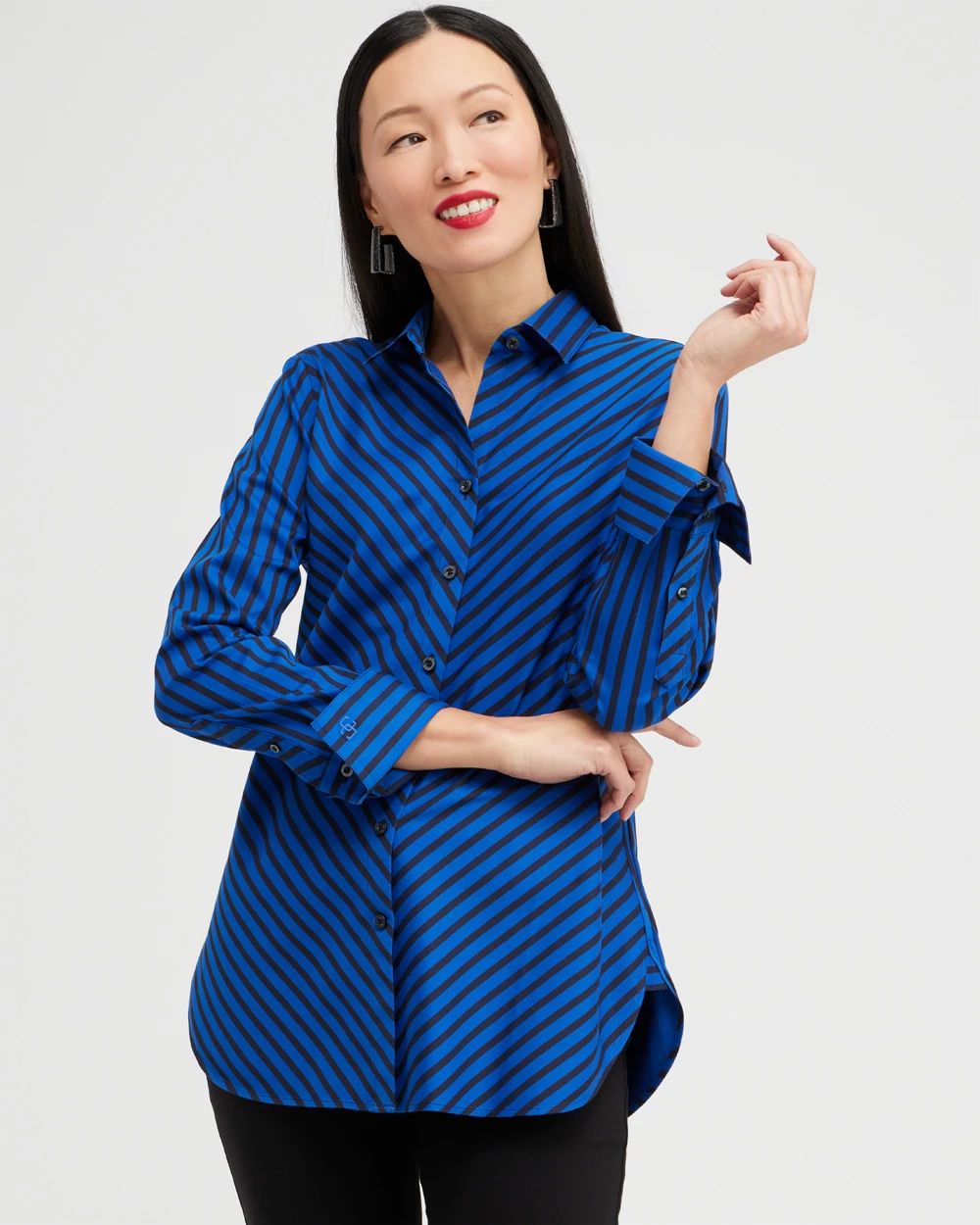 No Iron Stretch Imperial Stripe Shirt